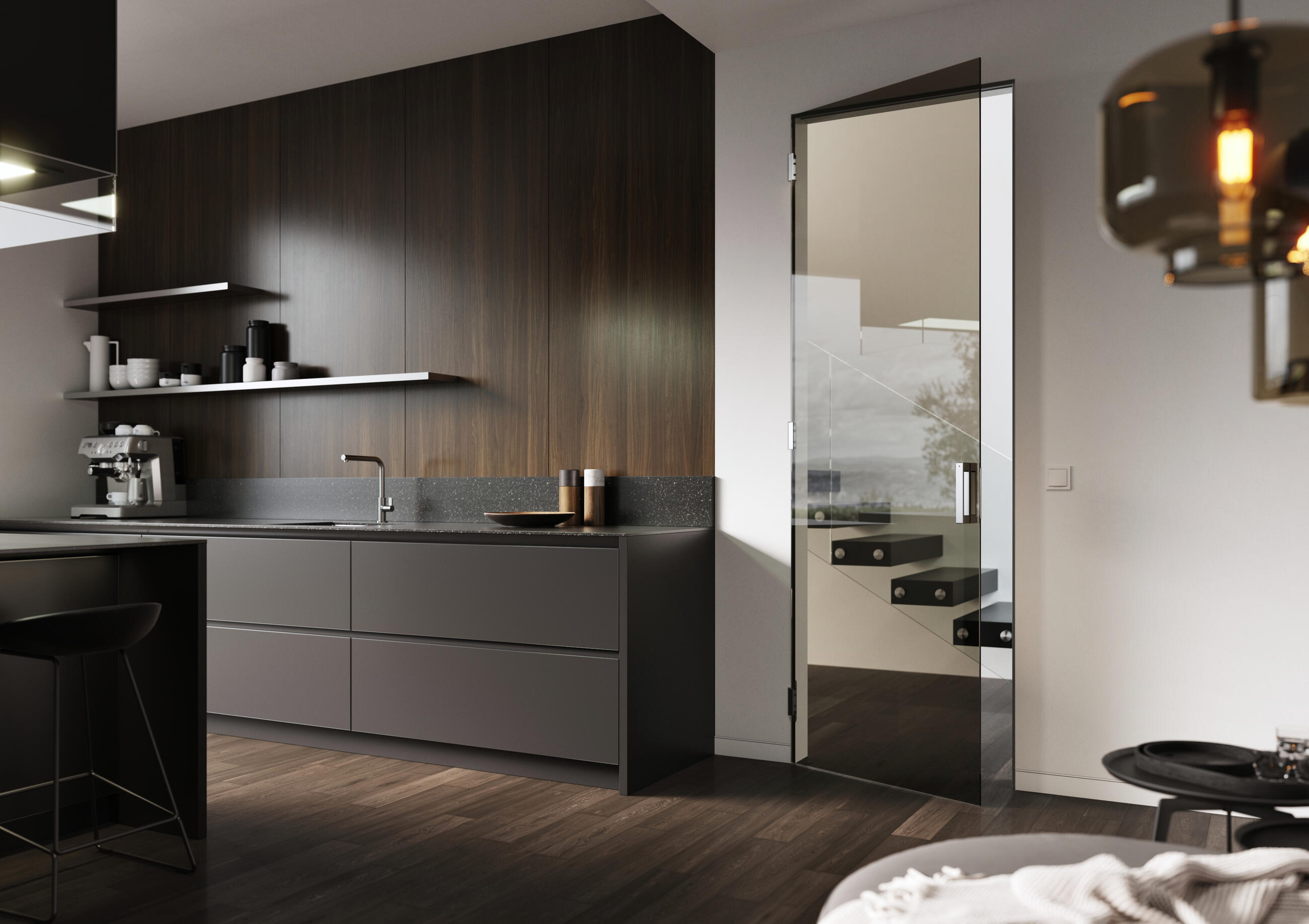 Skrytá zárubňa Aktive glass