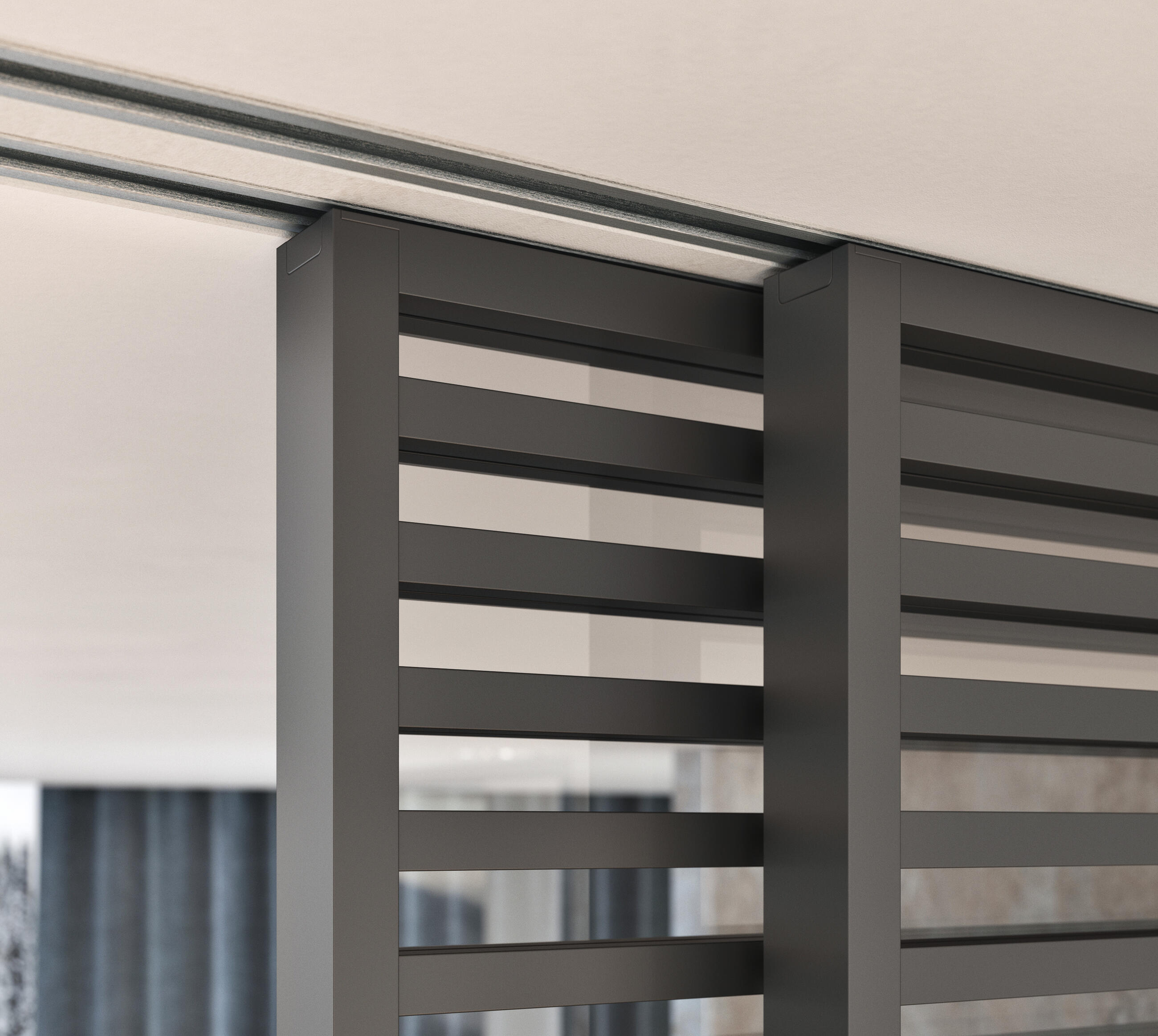 Detail uchytenia dverí Idealine Horizontal